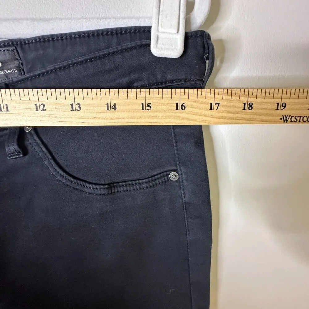 AG Adriano Goldschmied Jean Women 31 Black Legging Ankle Mid Rise Skinny Y2K
